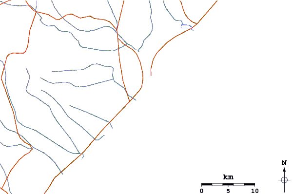 Carreteras y ríos cerca de Mirante da Sirena