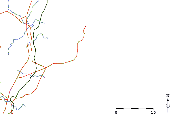 Carreteras y ríos cerca de Moonee