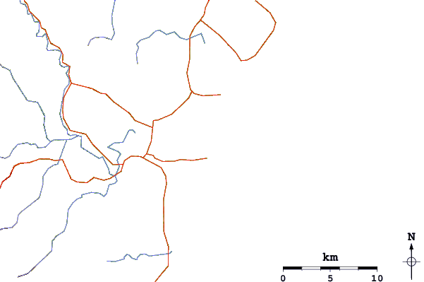 Carreteras y ríos cerca de Moruya Breakwater
