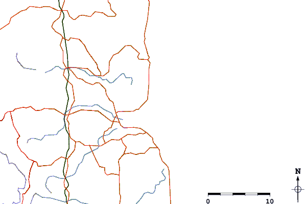 Carreteras y ríos cerca de Mudjimba Beach