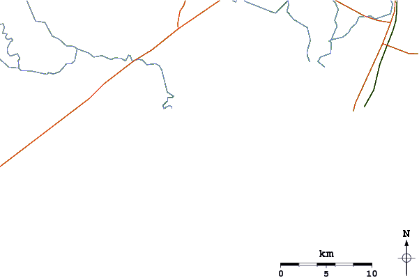 Carreteras y ríos cerca de Mylies Beach