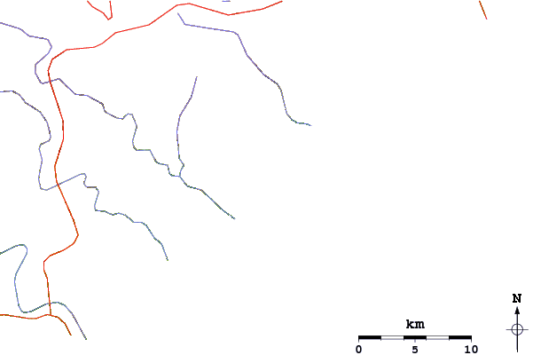 Carreteras y ríos cerca de Mzimpuni