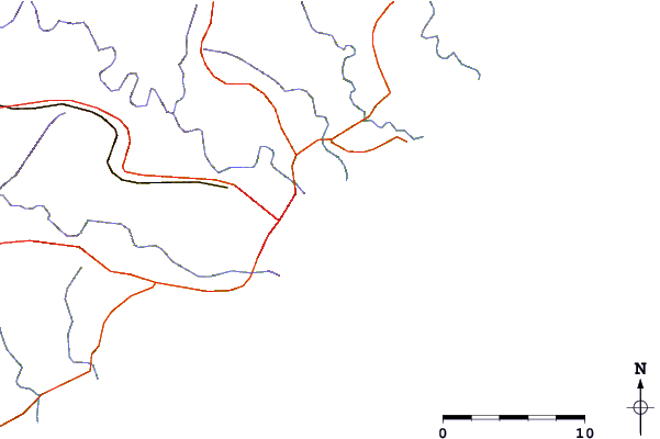 Carreteras y ríos cerca de Nahoon Reef