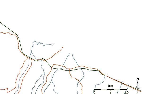 Carreteras y ríos cerca de Newdicks Beach