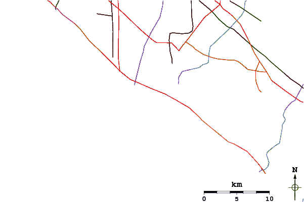 Carreteras y ríos cerca de Newport Point