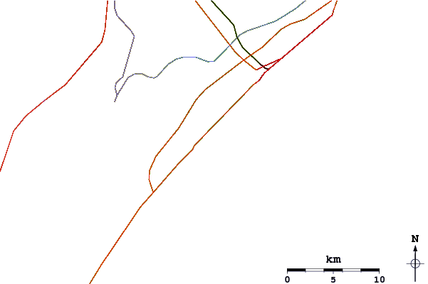 Carreteras y ríos cerca de Ocean Lakes