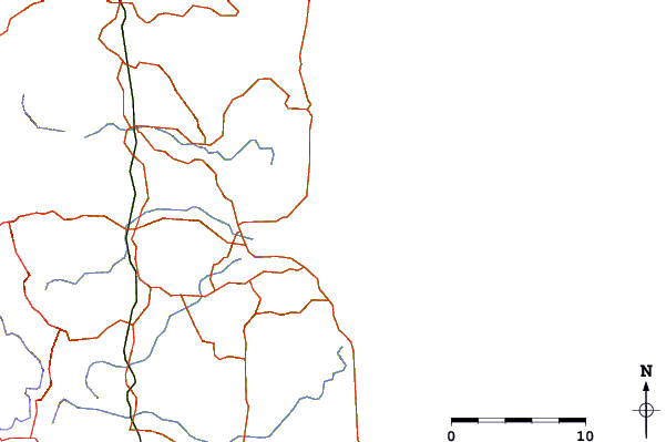Carreteras y ríos cerca de Old Woman Island - South Side