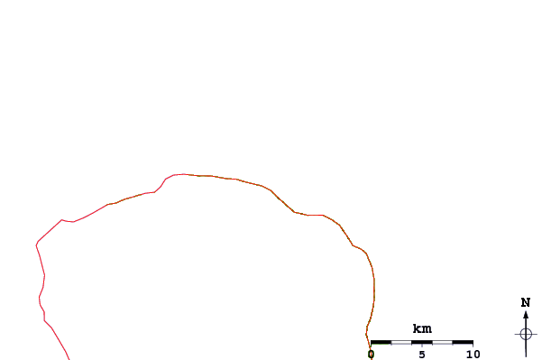 Carreteras y ríos cerca de Papenoo Beach (Chinaman's Bay)