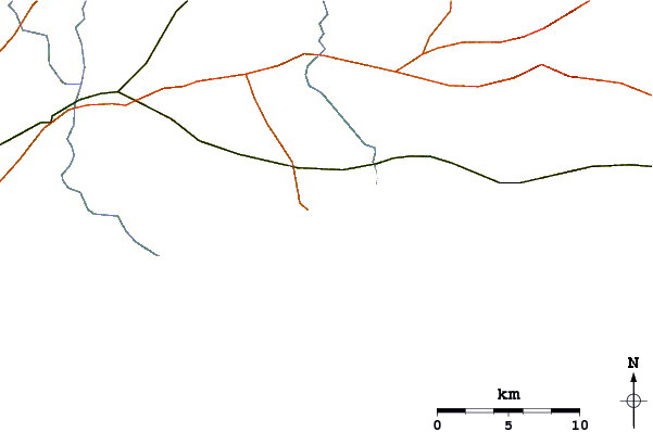 Carreteras y ríos cerca de Parque del Plata