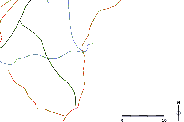 Carreteras y ríos cerca de Pico Madrid