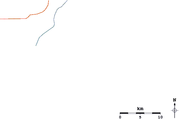 Carreteras y ríos cerca de Pico de el Puerto