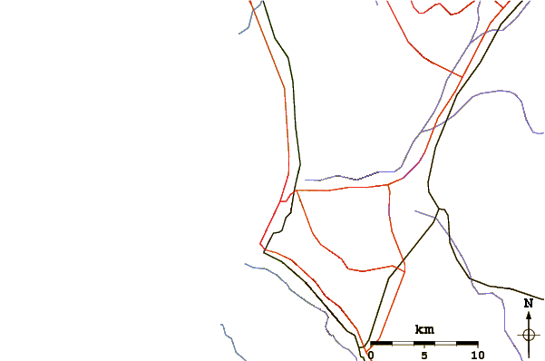 Carreteras y ríos cerca de Piedra del Lobo