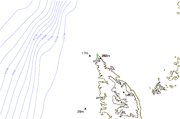 Costa alrededor de Pik or Meridian