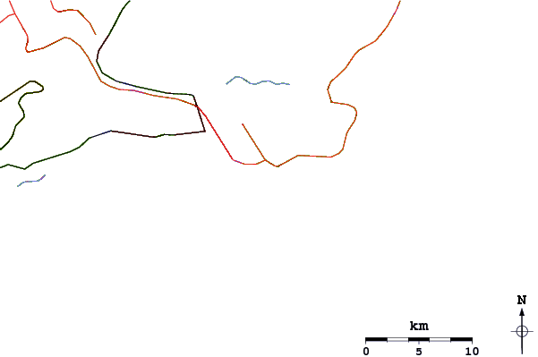Carreteras y ríos cerca de Pitangueiras