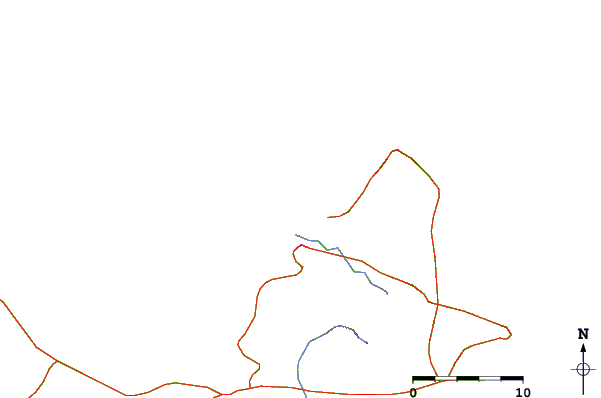 Carreteras y ríos cerca de Playa Caribe