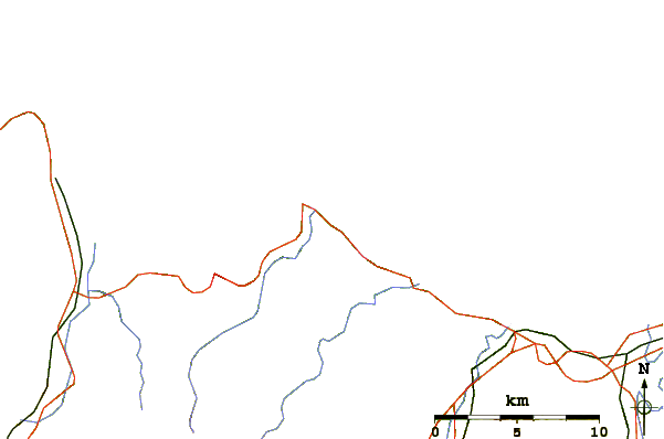 Carreteras y ríos cerca de Playa de karraspio
