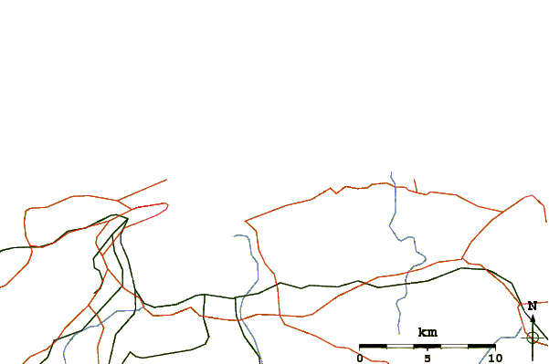 Carreteras y ríos cerca de Playa de Langre