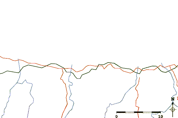 Carreteras y ríos cerca de Playa del Moro