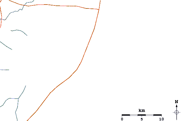Carreteras y ríos cerca de Playa del Barco