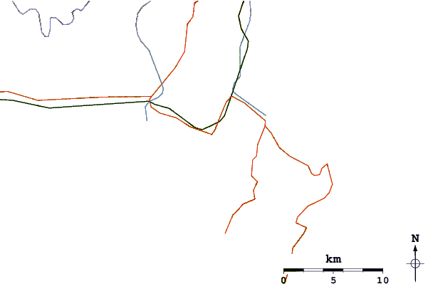 Carreteras y ríos cerca de Point Annihilation