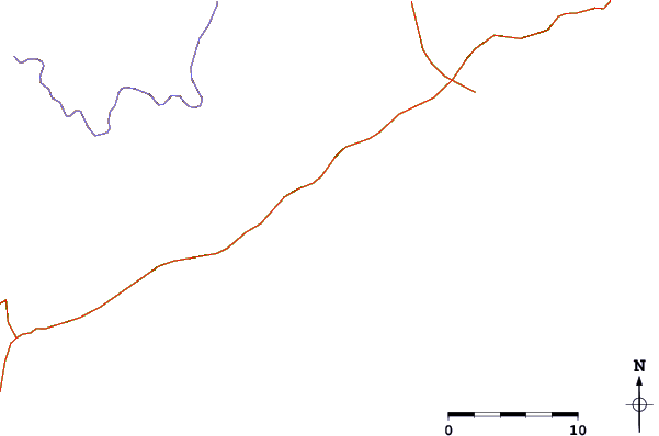 Carreteras y ríos cerca de Ponta do Bonete