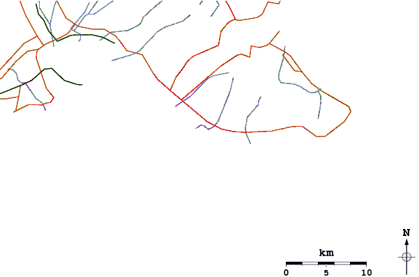 Carreteras y ríos cerca de Populars