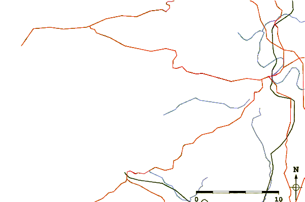 Carreteras y ríos cerca de Pors Ar Vag