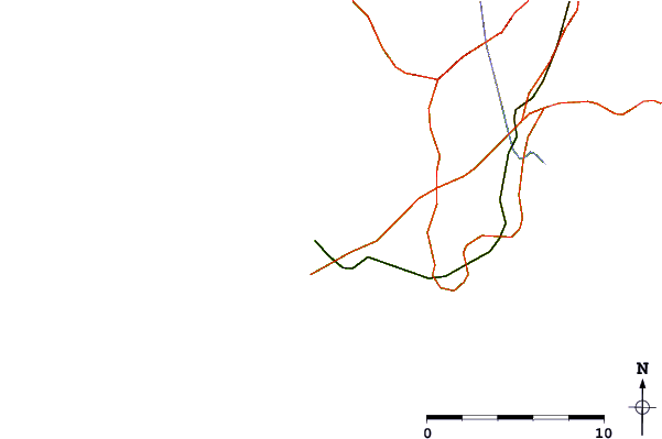 Carreteras y ríos cerca de Pors Carn
