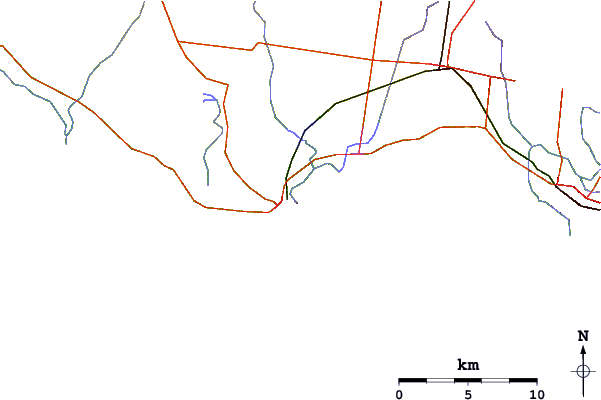 Carreteras y ríos cerca de Port Fairy (East Beach)