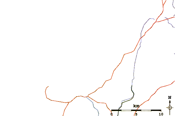 Carreteras y ríos cerca de Port Isaac