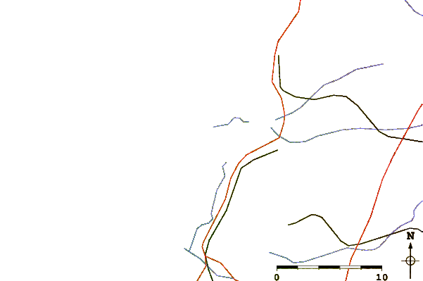 Carreteras y ríos cerca de Port d'Albret