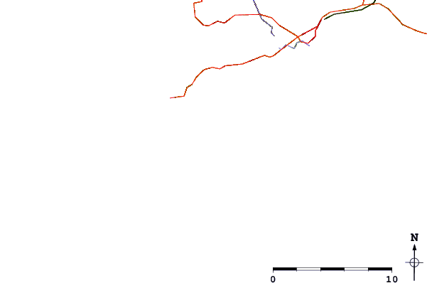 Carreteras y ríos cerca de Porthcurno