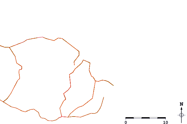 Carreteras y ríos cerca de Porto da Cruz