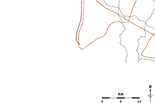 Carreteras y ríos cerca de Porto de Anzio