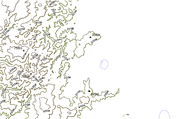 Costa alrededor de Possums Reef