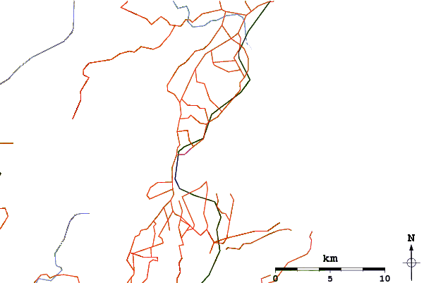 Carreteras y ríos cerca de Possums Reef