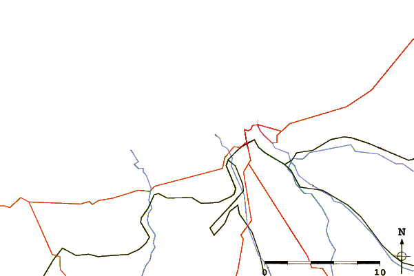 Carreteras y ríos cerca de Pourville