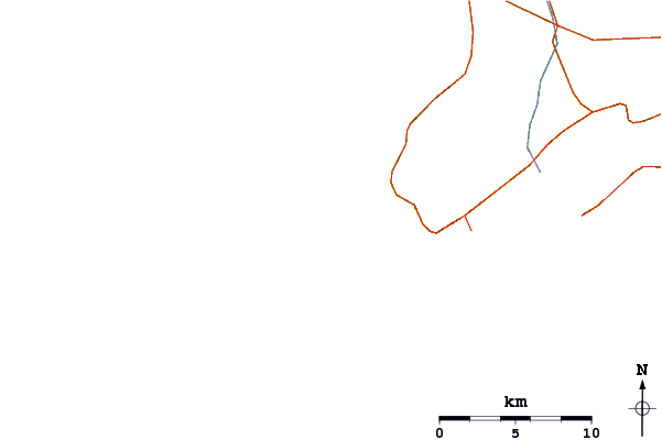 Carreteras y ríos cerca de Praia da Foz Cabo Espichel Sesimbra