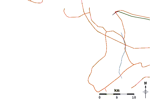 Carreteras y ríos cerca de Praia da Rainha
