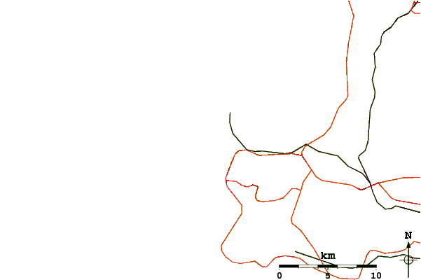 Carreteras y ríos cerca de Praia das Macas