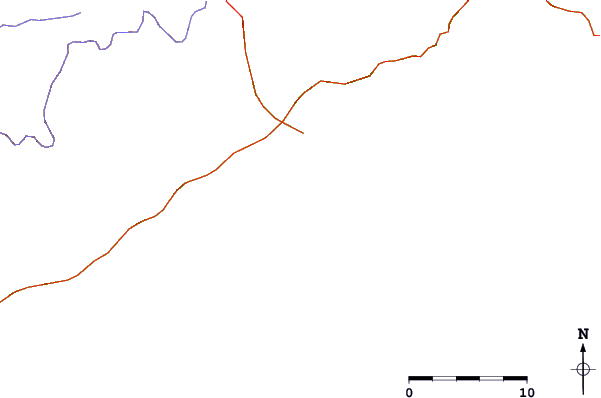 Carreteras y ríos cerca de Praia de Fora