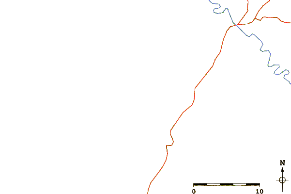 Carreteras y ríos cerca de Praia de Odeceixe