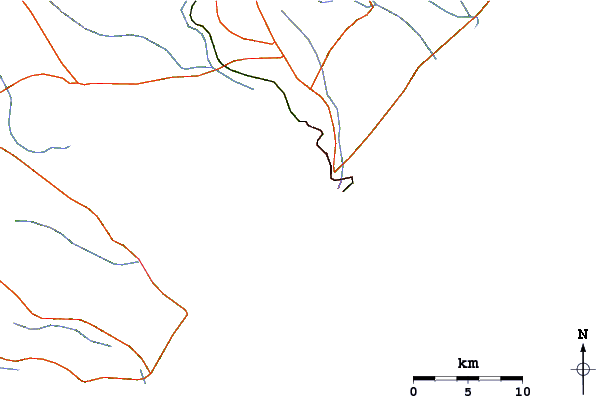 Carreteras y ríos cerca de Praia do Pontal
