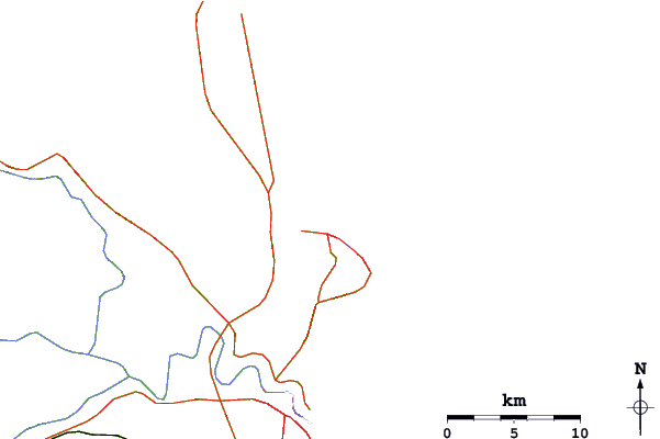 Carreteras y ríos cerca de Praia do Quilombo
