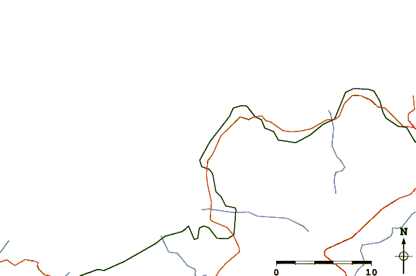 Carreteras y ríos cerca de Praiola