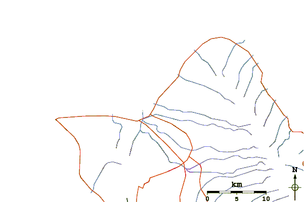 Carreteras y ríos cerca de Puaena Point
