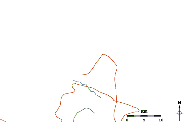 Carreteras y ríos cerca de Puerto Cruz