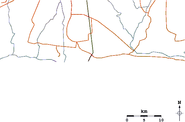 Carreteras y ríos cerca de Puerto San Jose