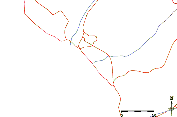 Carreteras y ríos cerca de Pulpos