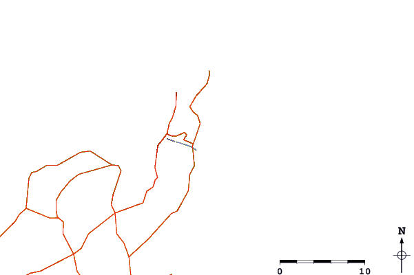 Carreteras y ríos cerca de Punta de Mujeres